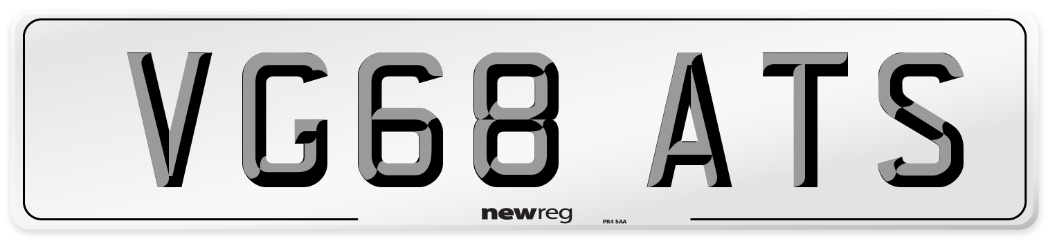 VG68 ATS Number Plate from New Reg
